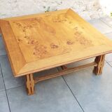 Square wooden coffee table