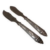 Silver-plated metal butter and cheese knives Yrras Louis XVI