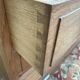 Meuble de métier de postier en enfilade et commode chêne massif 1950
