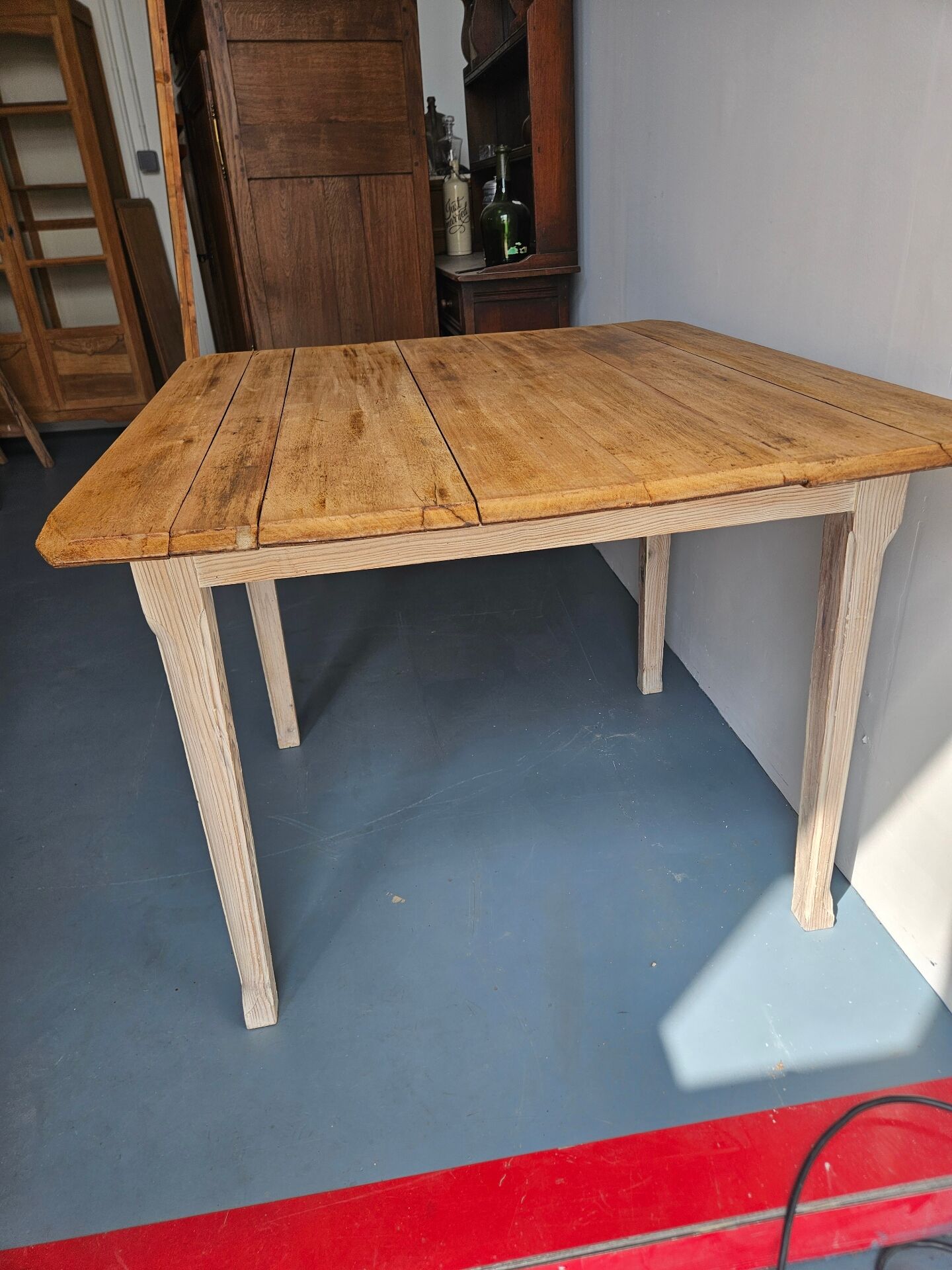 Restored wooden table