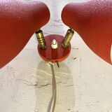 Double wall lamp in metal and brass 1950
