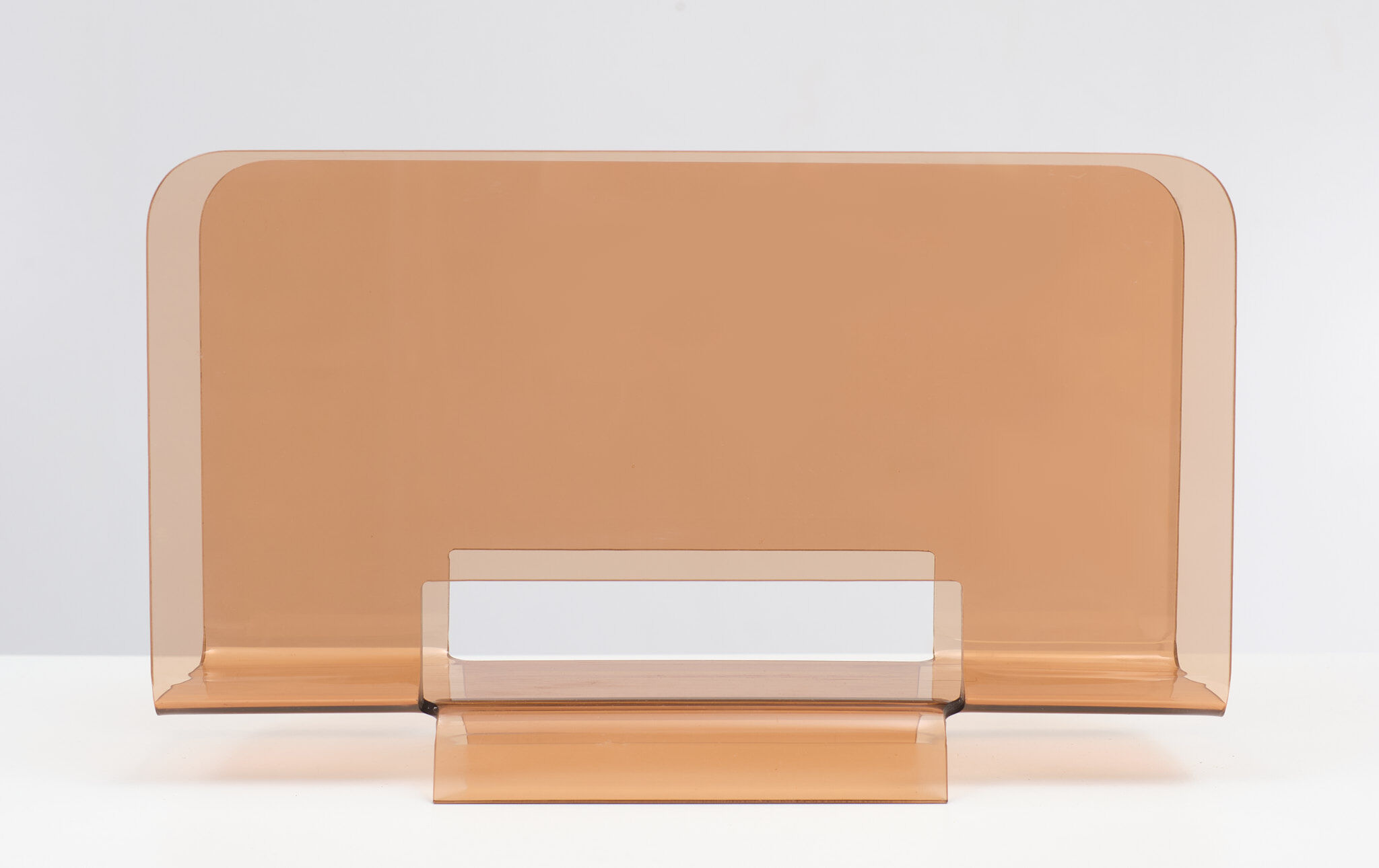 Smoked lucite magazine rack france 1970s