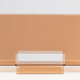 Smoked lucite magazine rack france 1970s