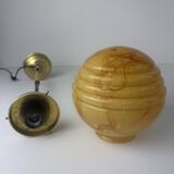 Vintage marbled glass table lamp