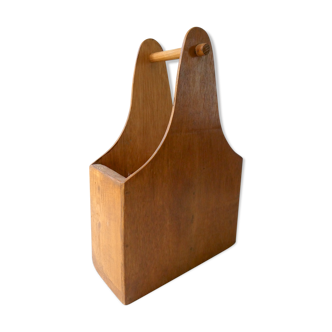 Old wooden bottle holder