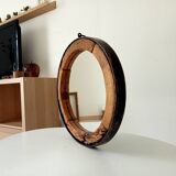 Miroir ancien brutaliste en fer forgé DLG Jean Touret