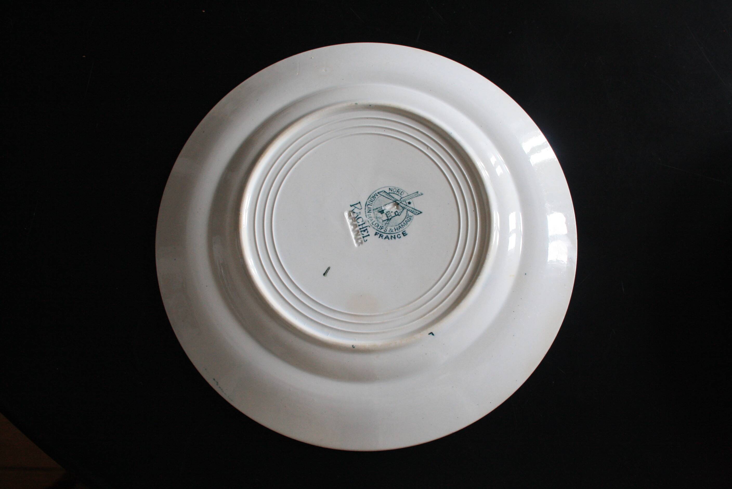 Set of 5 ironstone plates Moulin des Loups & Hamage