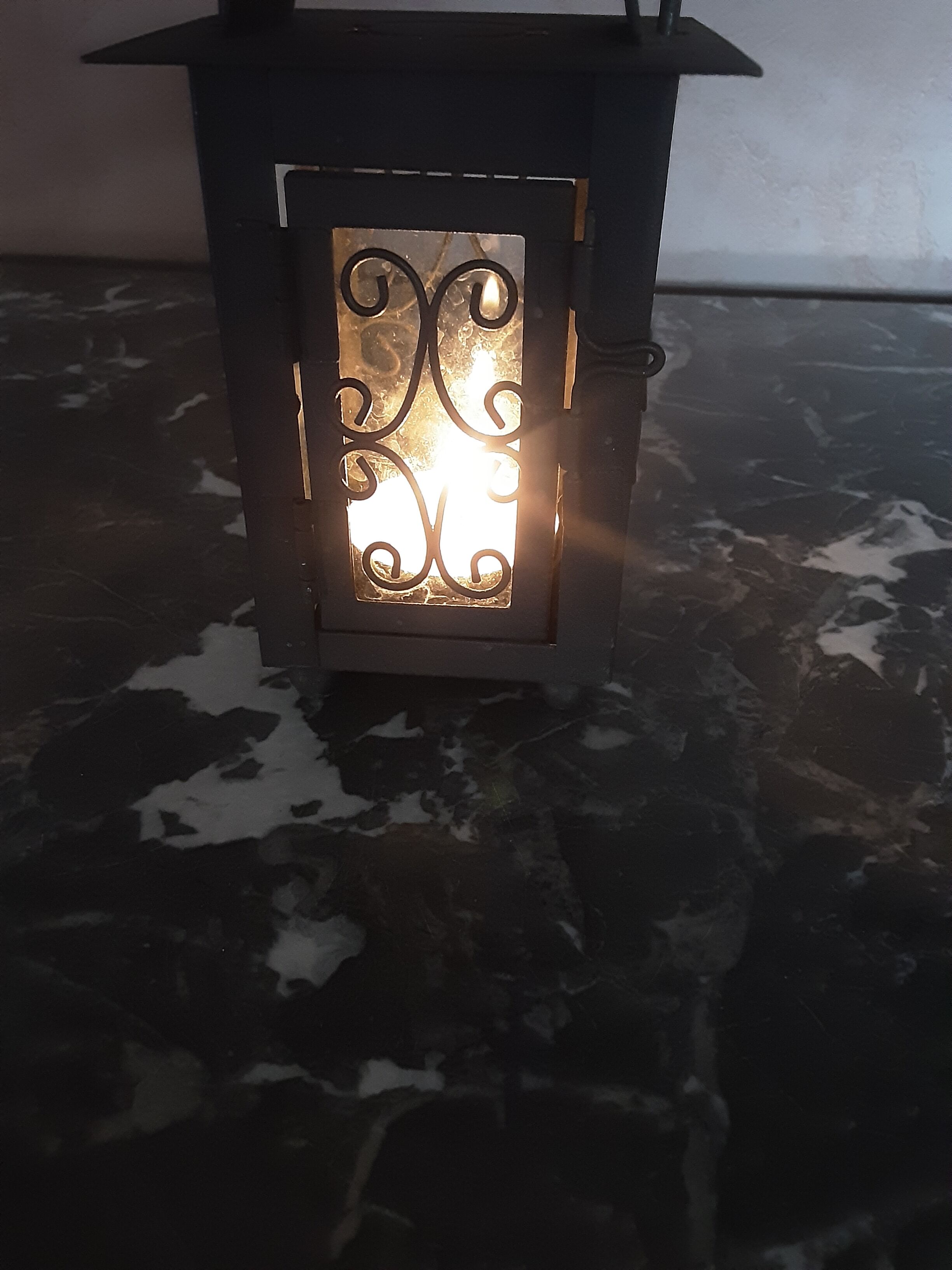 Metal glass lantern  year 85