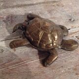 Brass turtle ashtray