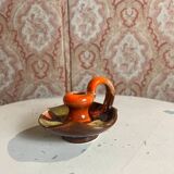 Vallauris flamed ceramic candlestick