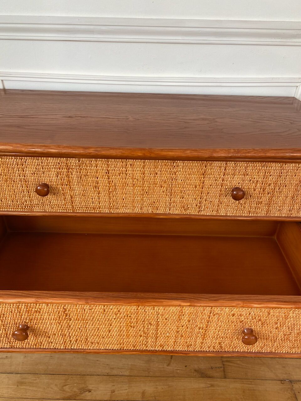 Rattan chest of drawers