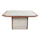 Travertine and marble coffee table