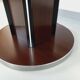 Table ronde de repas vintage en bois d’ébène et métal chromé Space Age
