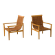 Pair of wicker lounge chairs from uluv, czechoslovakia, 1960s