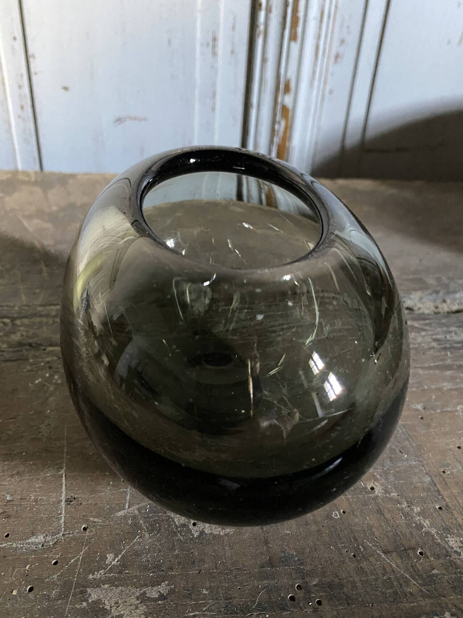 Danish Holmegaard blown glass vase
