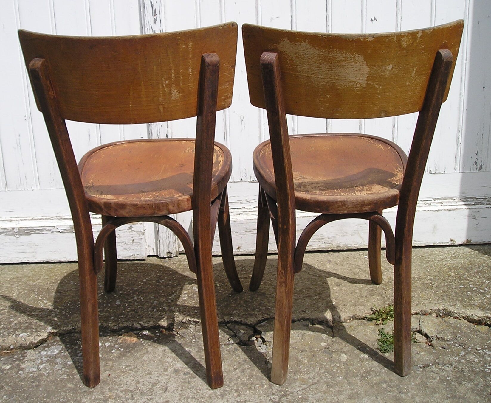Pair of Baumann bistro chairs
