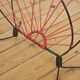 Vintage black metal magazine rack with red scoubidou - 1960s