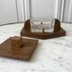 small art deco box in wood and molded glass from the 1930s