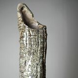 Haut soliflore décoratif céramique raku stalagmite artisanal vintage