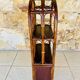 Vintage two-tier bamboo and rattan shelf with storage, Circa 1960