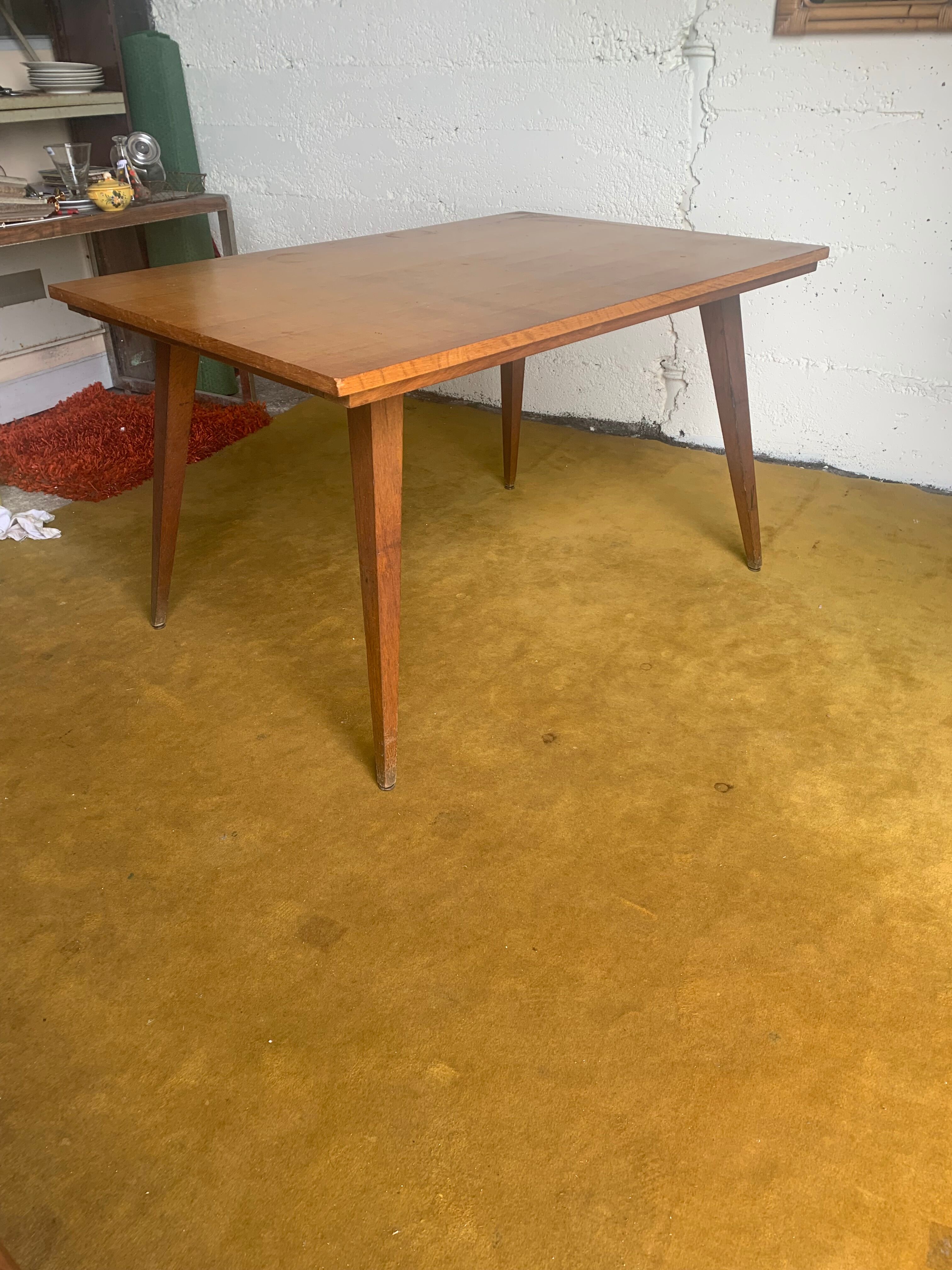 Table pieds pieds compas année 50.