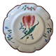Old plate Les Islettes Lunéville Tulip motif