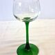 6 Alsatian wine glasses with green stems and fine rims in very good condition.