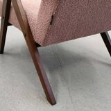 Mid Century Easy Chair Model B - 310 Var in Pink Boucle