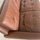 Vintage Danish retro Svend Skipper 3 person sofa in chestnut brown leather