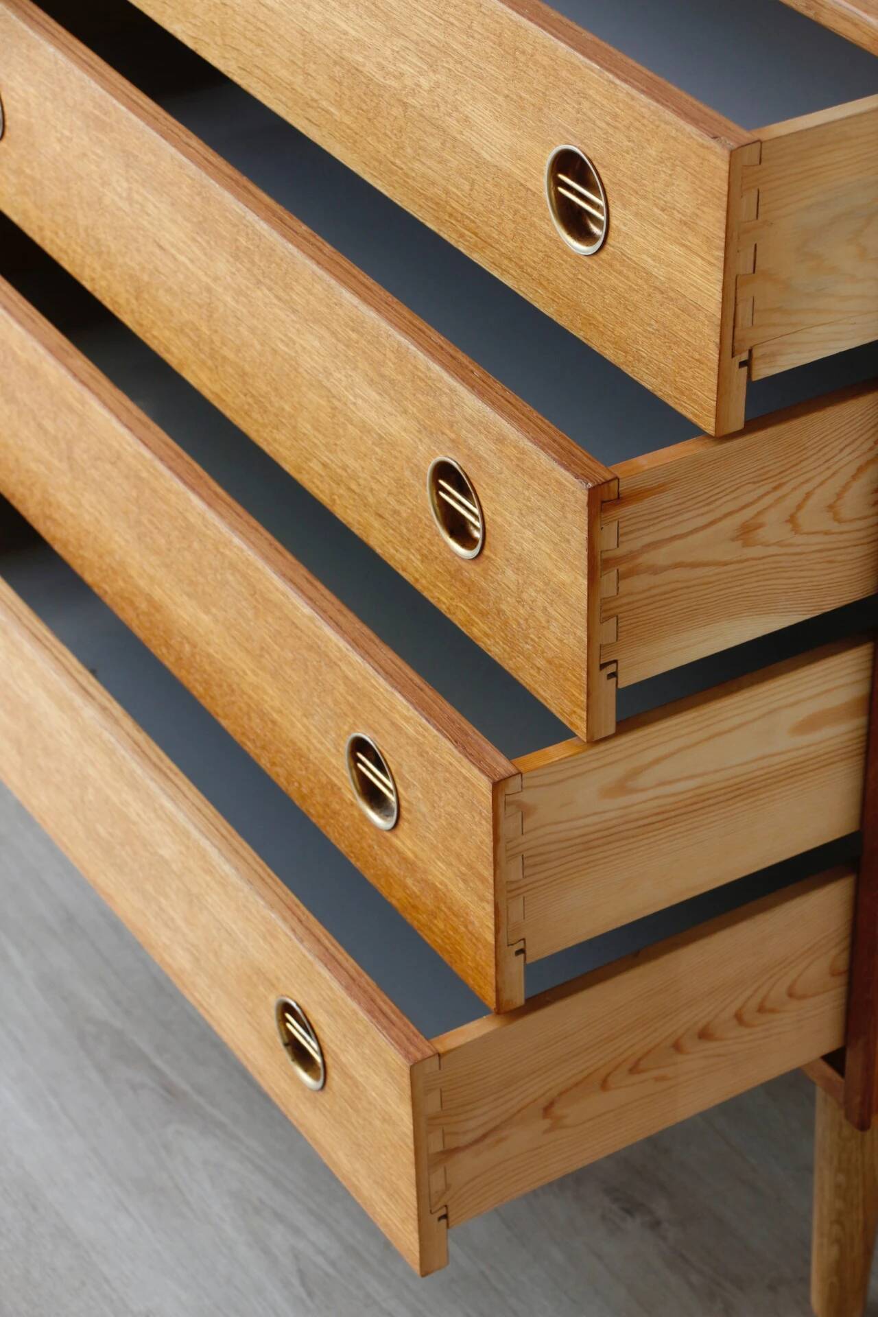 Scandinavian oak chest of drawers | vintage Danish furniture