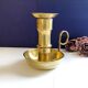 Large artisanal hand candle holder cellar rat gilded copper vintage atypical