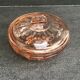 Vintage pink glass candy box