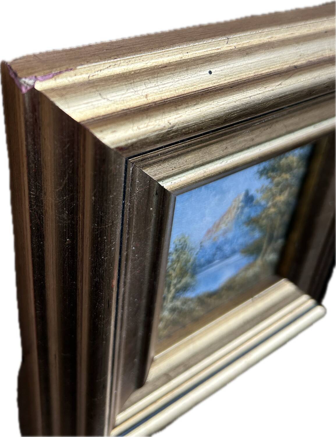 Oil on wood, gilded frame