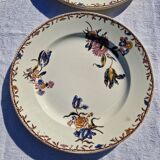 Clairefontaine earthenware plate and fruit bowl set, Saxe model
