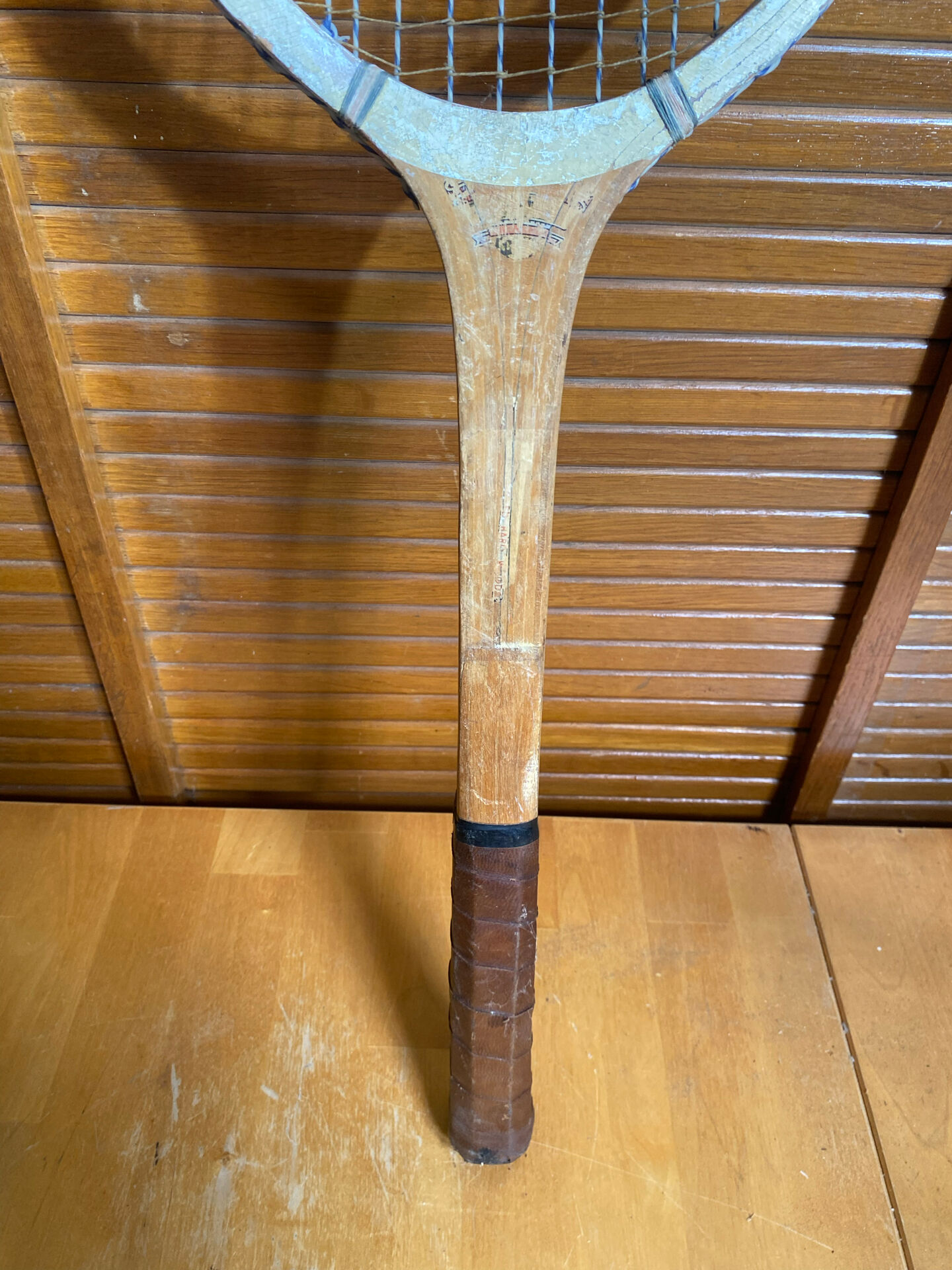 Vintage Wooden Tennis Racket #E214