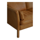 Danish Midcentury 3-seater canapé by Stouby in cognac brown leather, made in the 1970s.