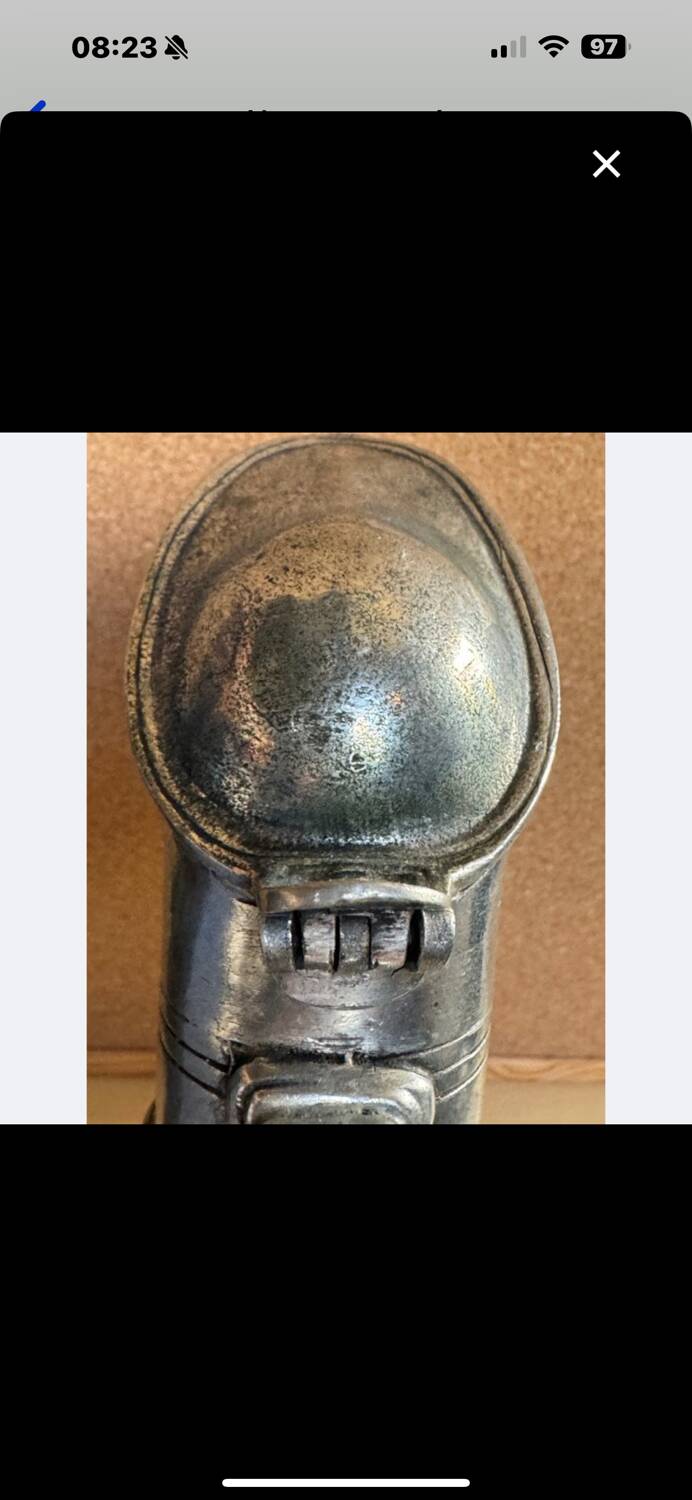 Crystal and pewter carafe