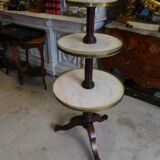 Rotating store floor in mahogany and marble of the nineteenth century