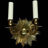 Pair of sun wall lights