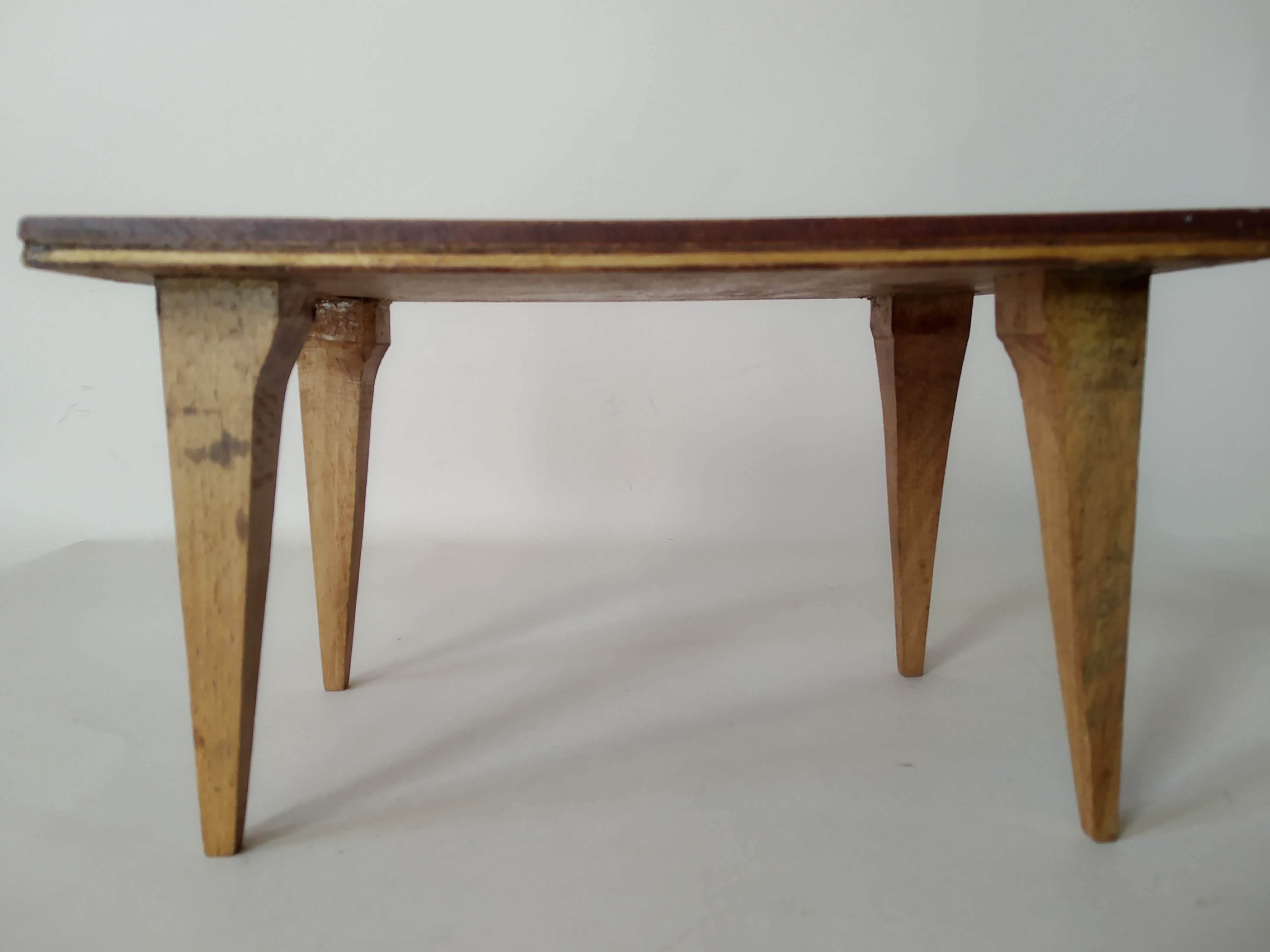 Miniature table and chairs vintage doll