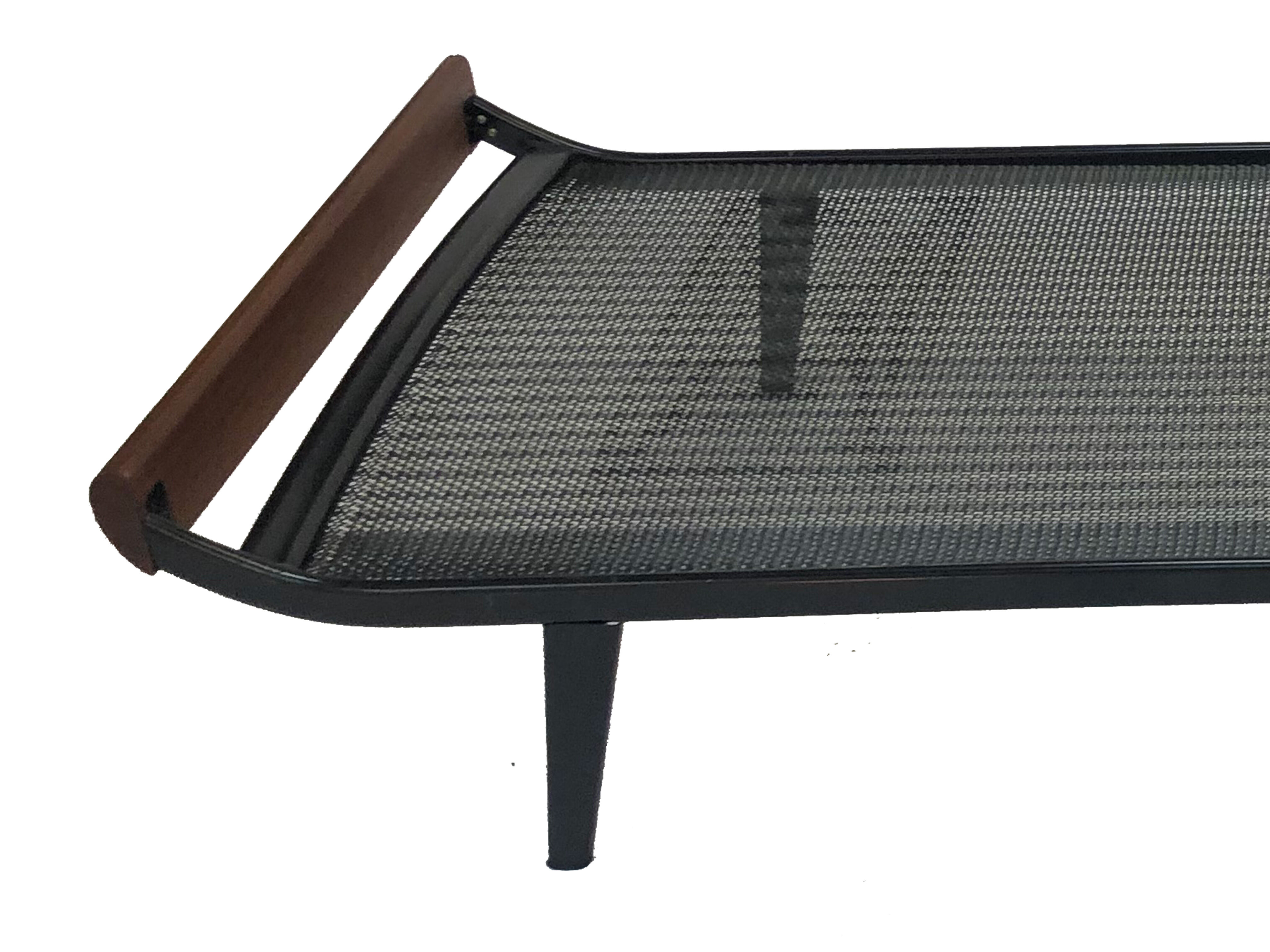 Vintage rest bed Auping Cleopatra bed metal teak dick Cordemeyer