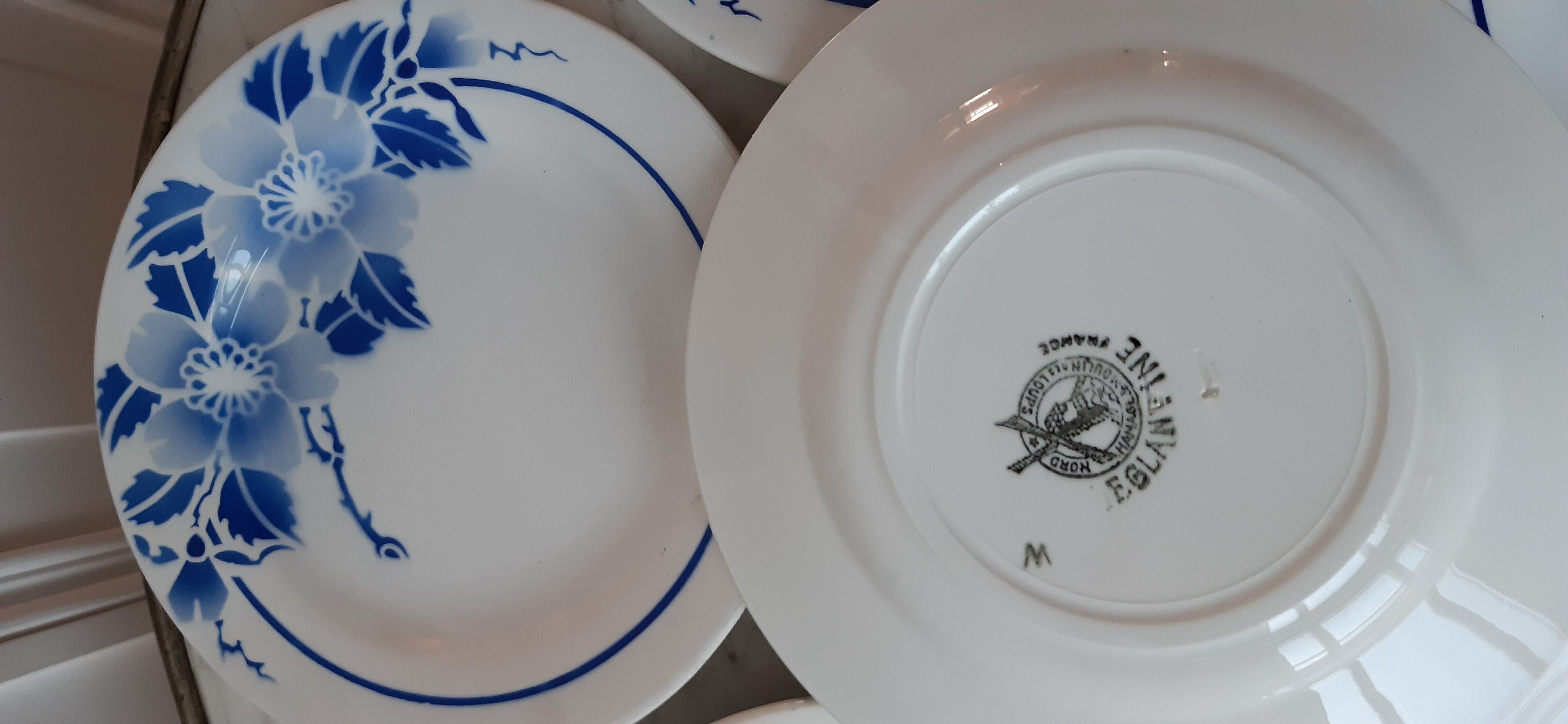 Set of 6 dessert plates Moulin des Loups model Eglantine