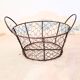 Vintage black wire basket – kitchen storage or wall decor