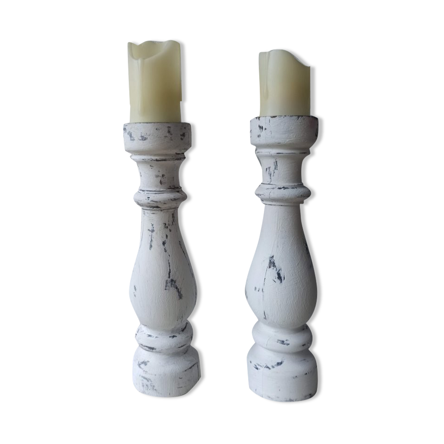 Wooden candle, shabby chic, provence