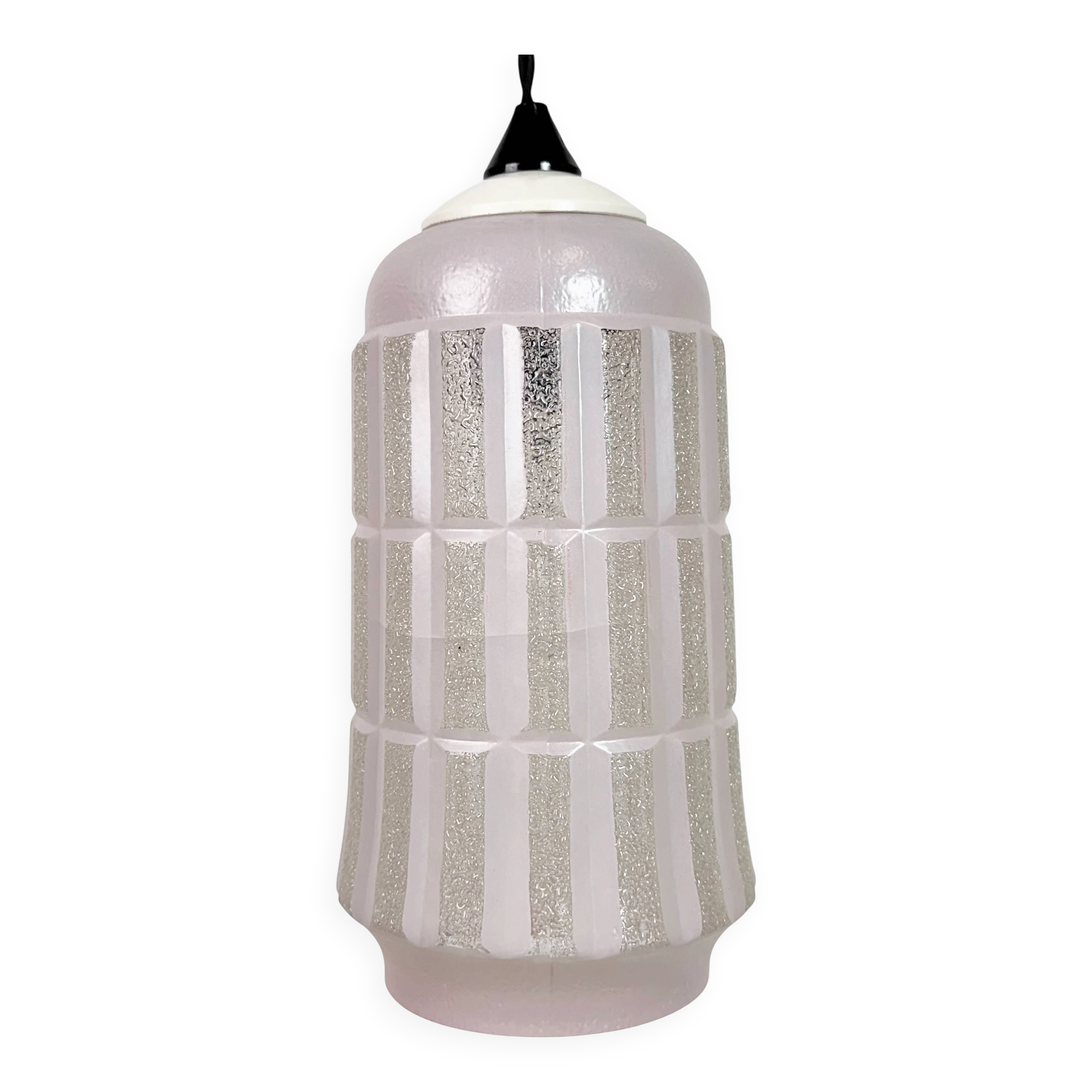 Vintage Glass Ceiling Light, 1970s