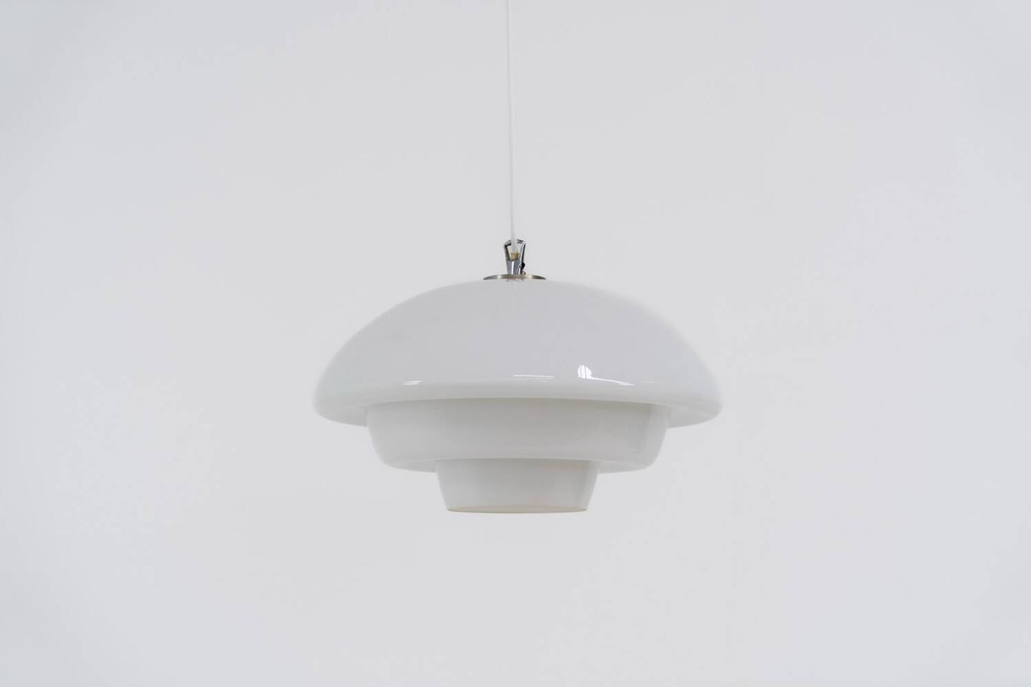 Mid-century glass pendant light (Denmark, 1970s).