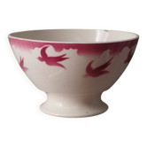 Badonviller earthenware bowl "Swallows"