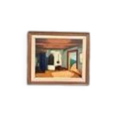 Huile sur toile originale – “Intérieur” par G. Skog – Signé – Vintage