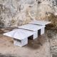 Série de 3 tables basses gigognes en marbre, Italie, 1980s
