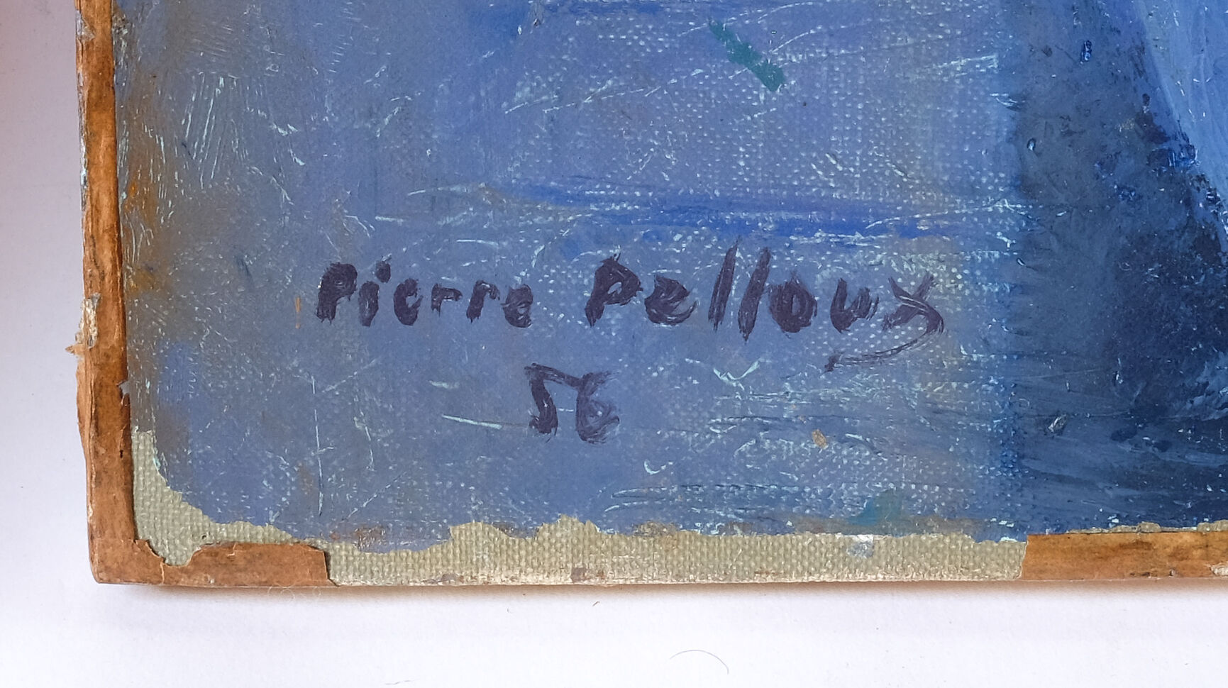 Old paint by Pierre Pelloux (1903-1975) - bunch of Dahlia